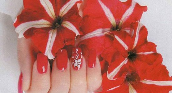 Рисунок на ногтях - Элегантный цветок